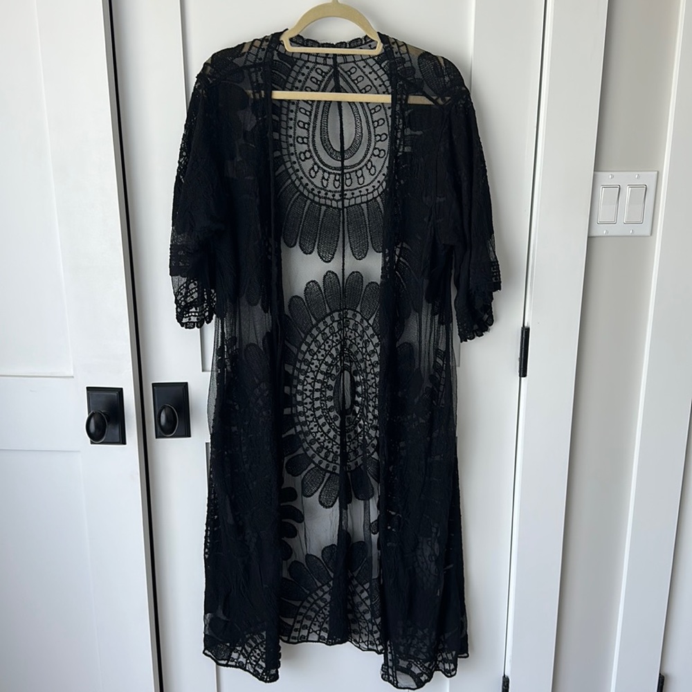Black lace coverup one size fits most